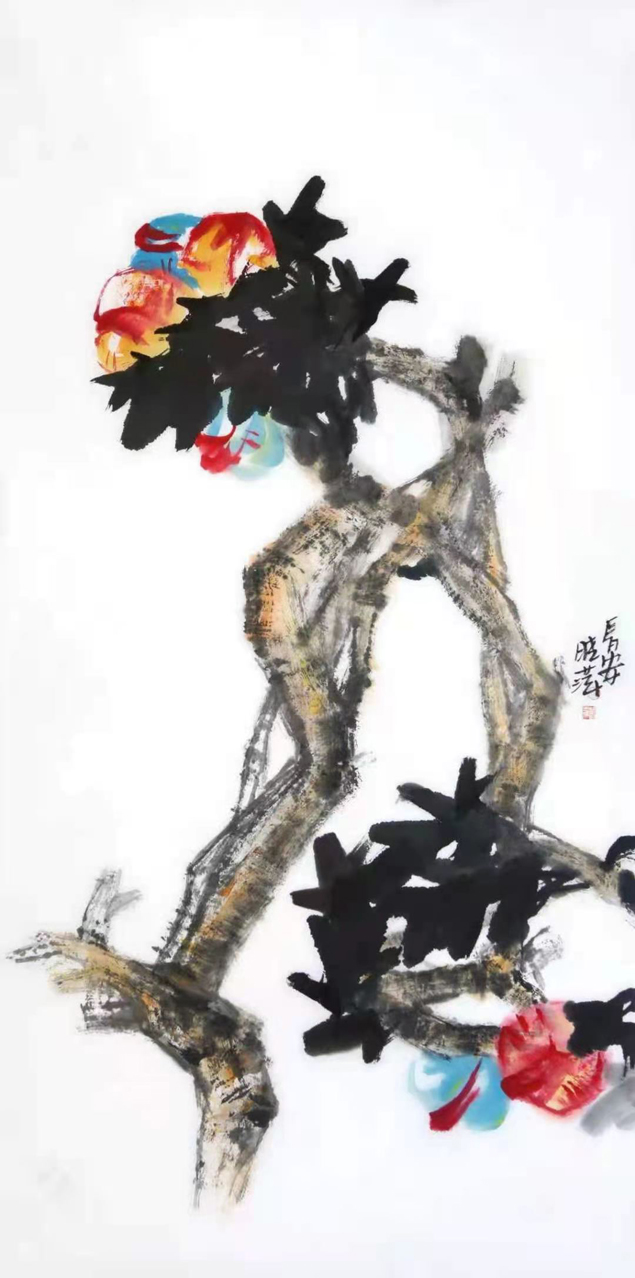 71赵晓萍作品:《蟠桃只应瑶池有》(陕西).jpg